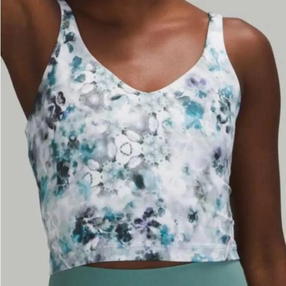 Lululemon Align Tank Kaleidofloral Blue White Size 0